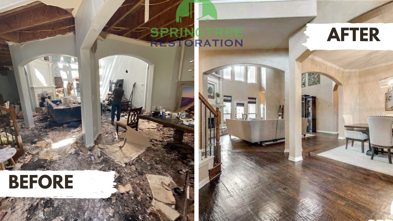 Fire Damage before and after 